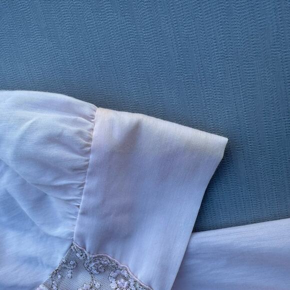 Barbizon Nightgown Pajama Medium Chemise Cotton Pink Embroidered Vintage - Picture 5 of 10